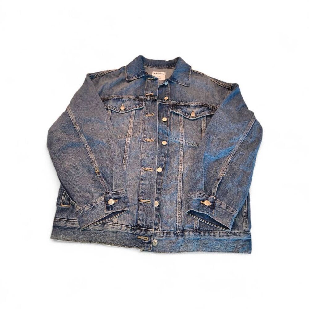 Classic denim trucker jacket Old Navy  button-front closure two chest pockets bu
